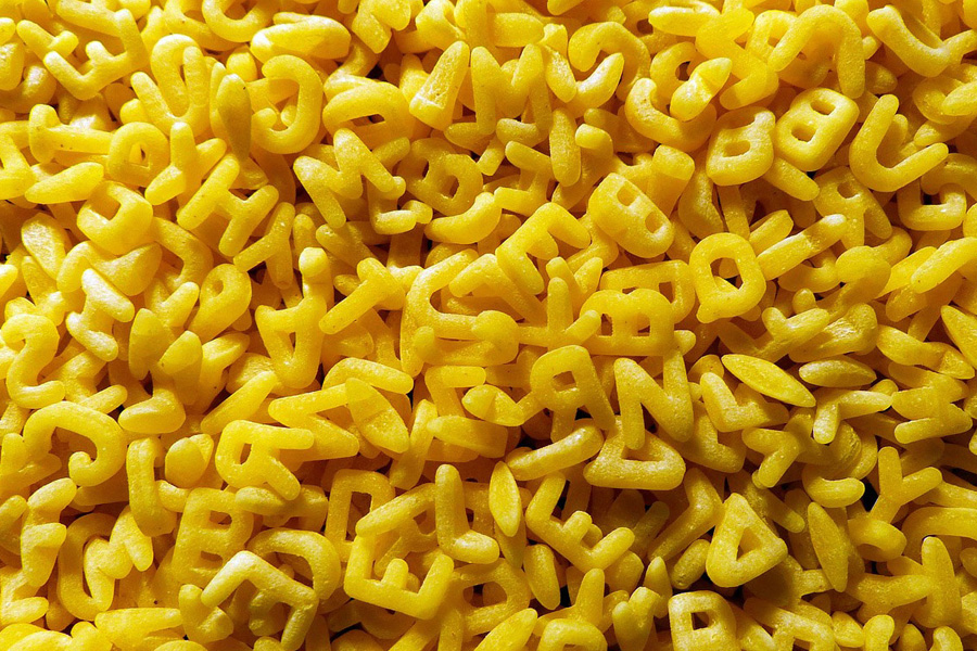 alphabet pasta