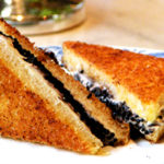 cream cheese and caviar toasts